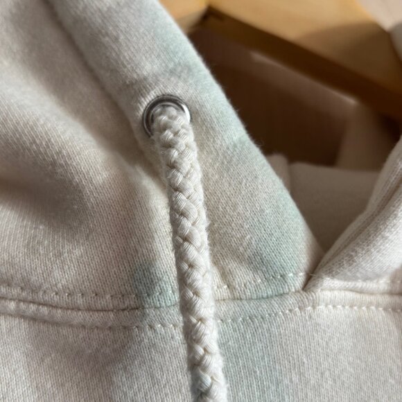 Obey Worldwide Hoodie Size Large L Cream Hooded Sweatshirt Streetwear *Spots - Picture 5 of 8